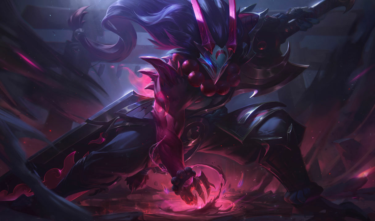 Blood Moon Tryndamere splash art