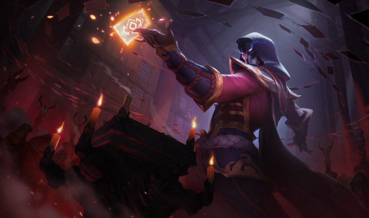 Blood Moon Twisted Fate splash art