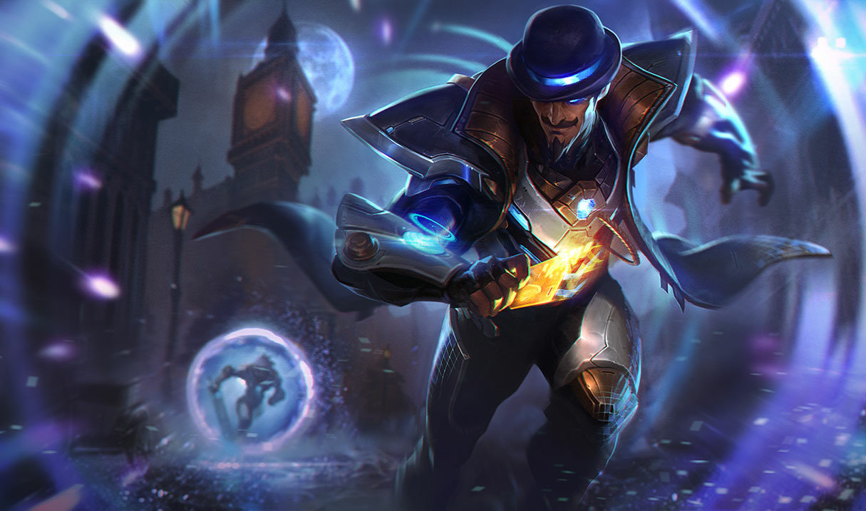 Pulsefire Twisted Fate splash art