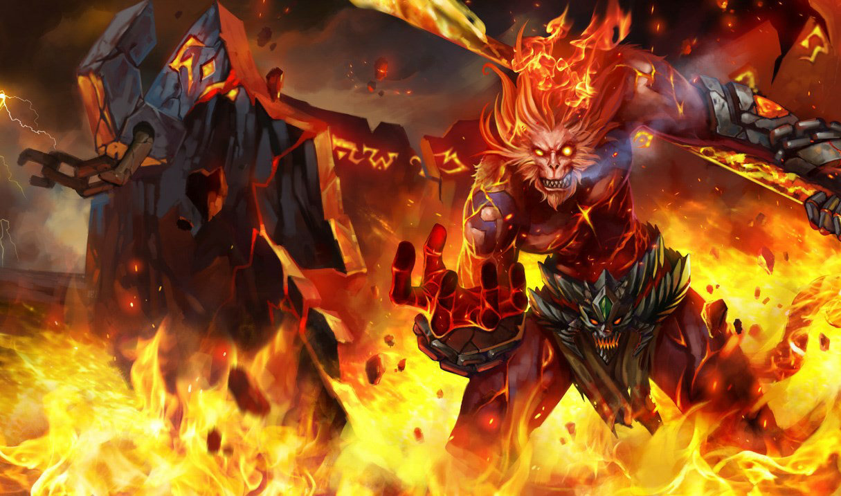 Volcanic Wukong splash art
