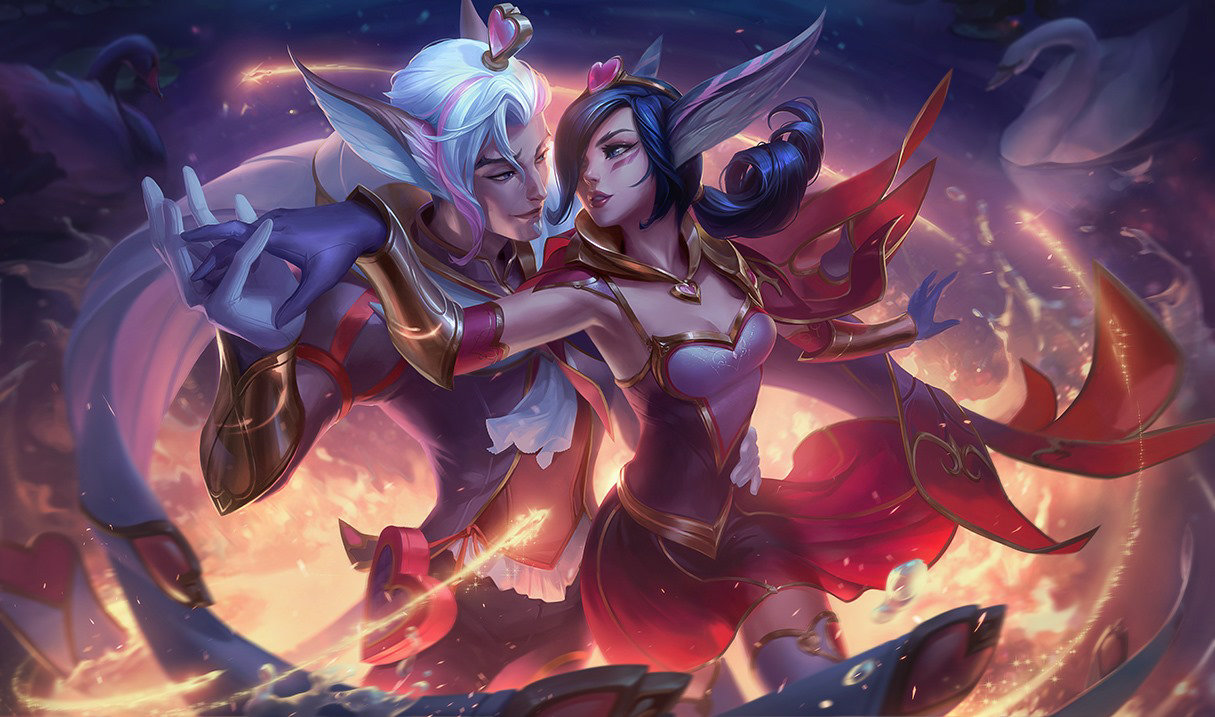 Sweetheart Xayah splash art