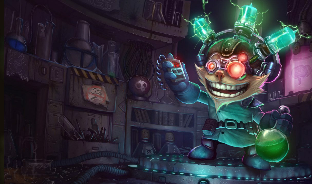 Mad Scientist Ziggs splash art